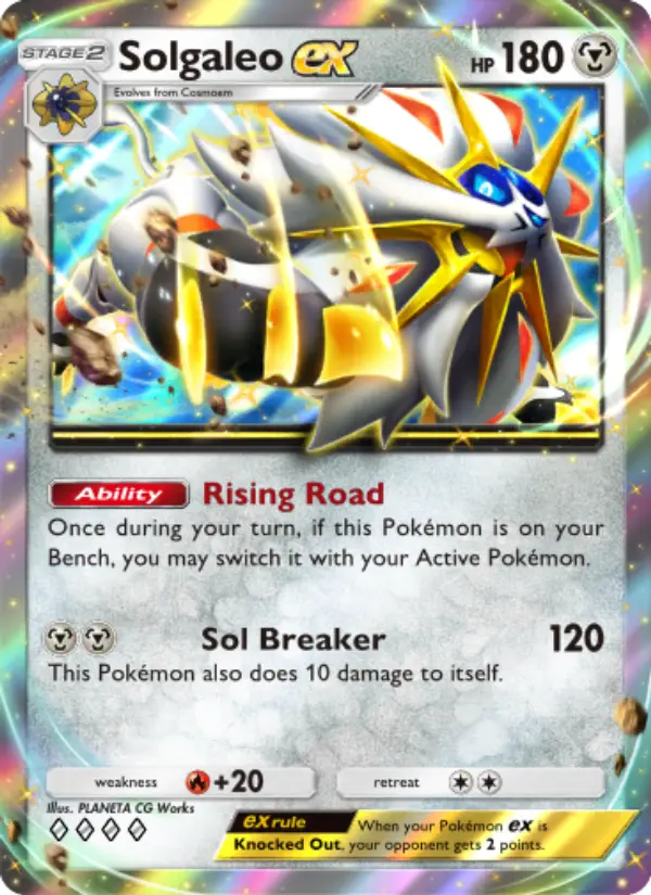 Solgaleo ex Rare rarity Celestial Guardians Pokémon card price