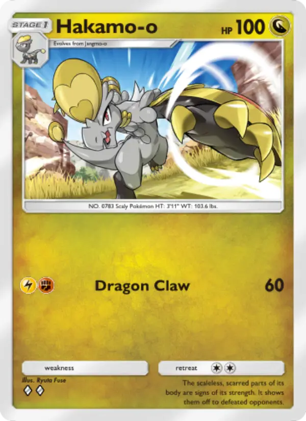 Hakamo-o Rare rarity Celestial Guardians Pokémon card price