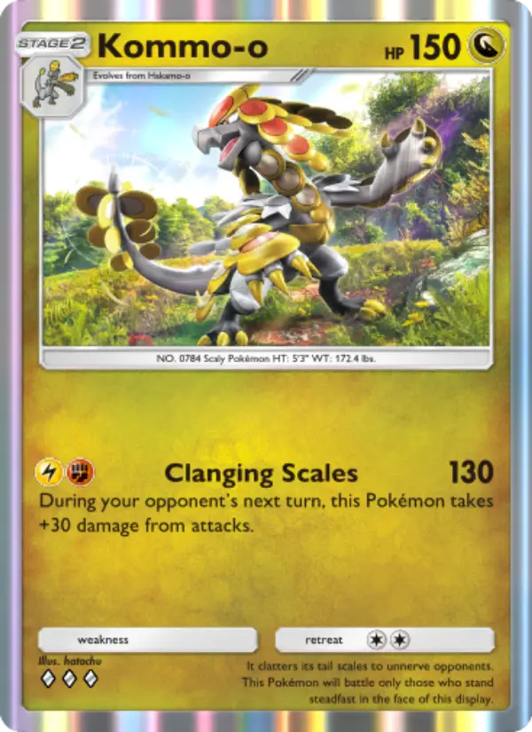 Kommo-o Rare rarity Celestial Guardians Pokémon card price