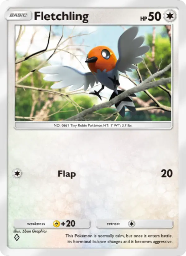 Fletchling Rare rarity Celestial Guardians Pokémon card price