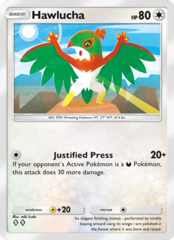 Hawlucha Rare rarity Celestial Guardians Pokémon card price