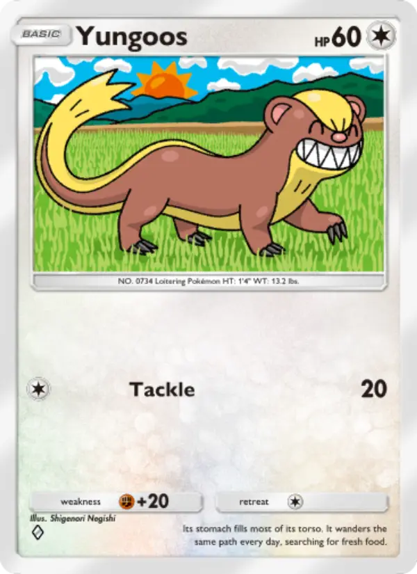 Yungoos Rare rarity Celestial Guardians Pokémon card price