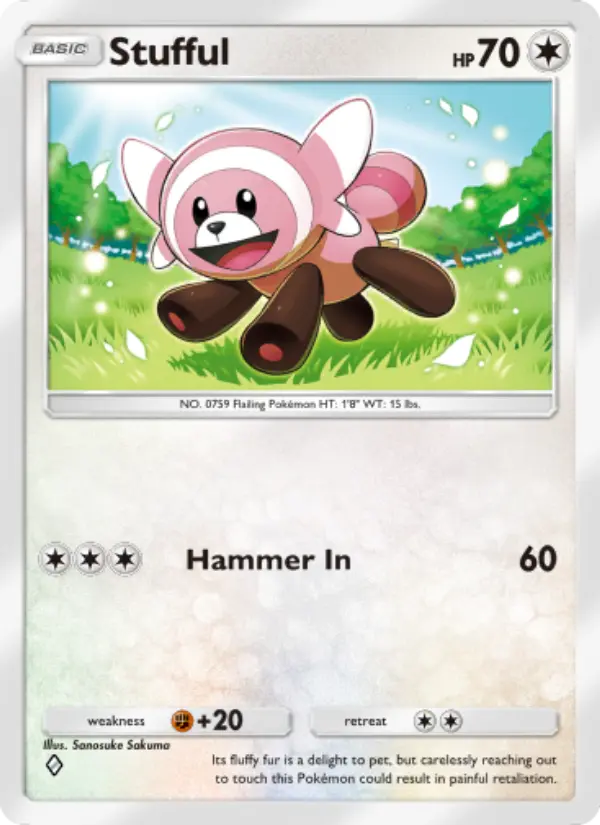 Stufful Rare rarity Celestial Guardians Pokémon card price