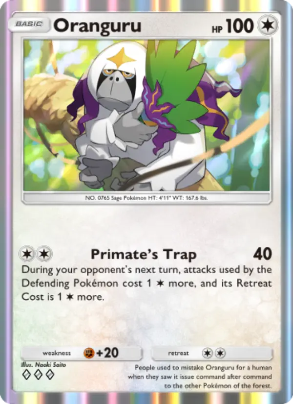 Oranguru Rare rarity Celestial Guardians Pokémon card price