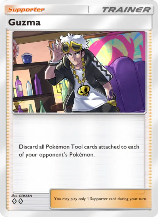 Guzma Rare rarity Celestial Guardians Pokémon card price