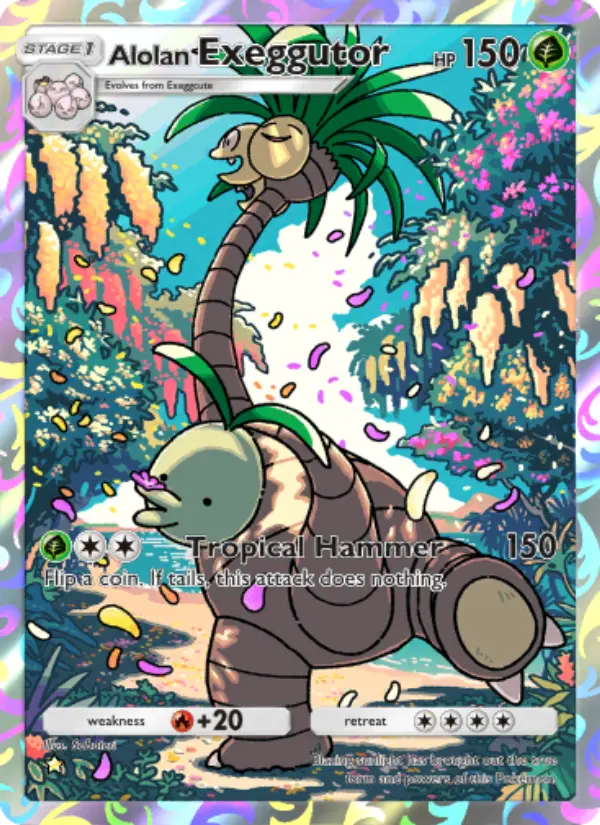 Alolan Exeggutor Secret Rare rarity Celestial Guardians Pokémon card price