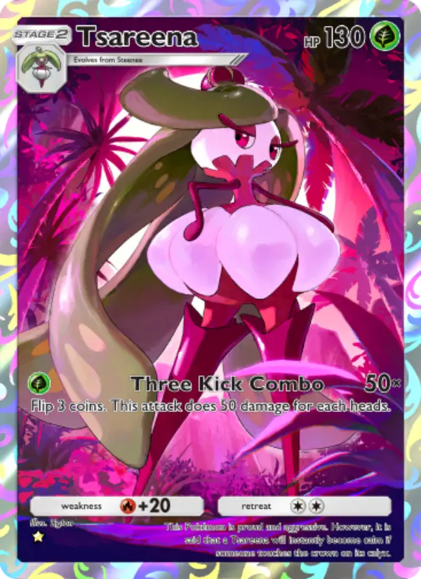 Tsareena Secret Rare rarity Celestial Guardians Pokémon card price