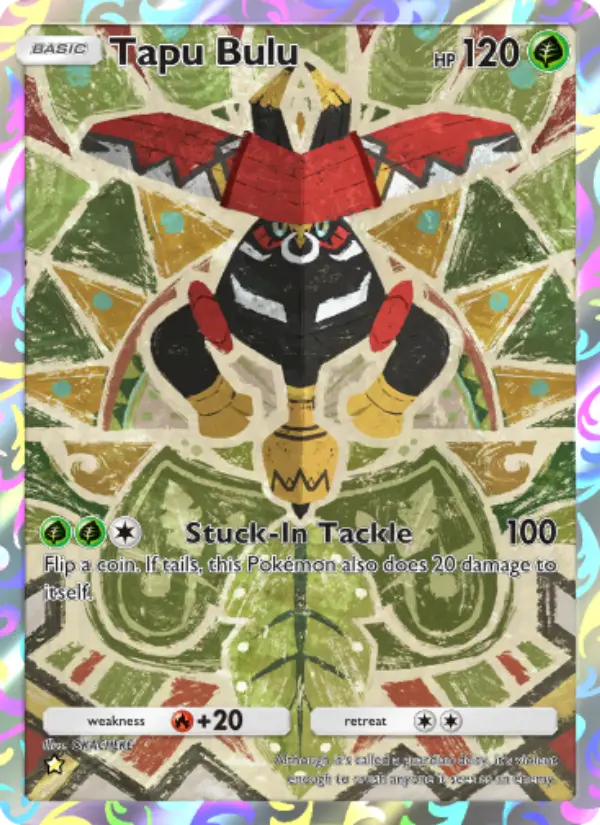 Tapu Bulu Secret Rare rarity Celestial Guardians Pokémon card price