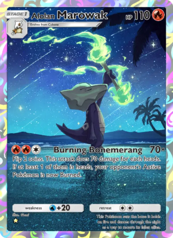 Alolan Marowak Secret Rare rarity Celestial Guardians Pokémon card price