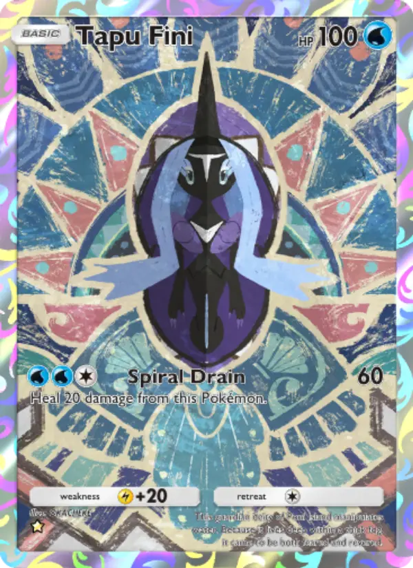 Tapu Fini Secret Rare rarity Celestial Guardians Pokémon card price
