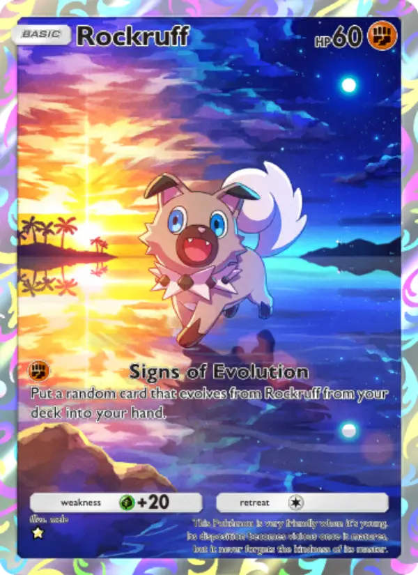 Rockruff Secret Rare rarity Celestial Guardians Pokémon card price