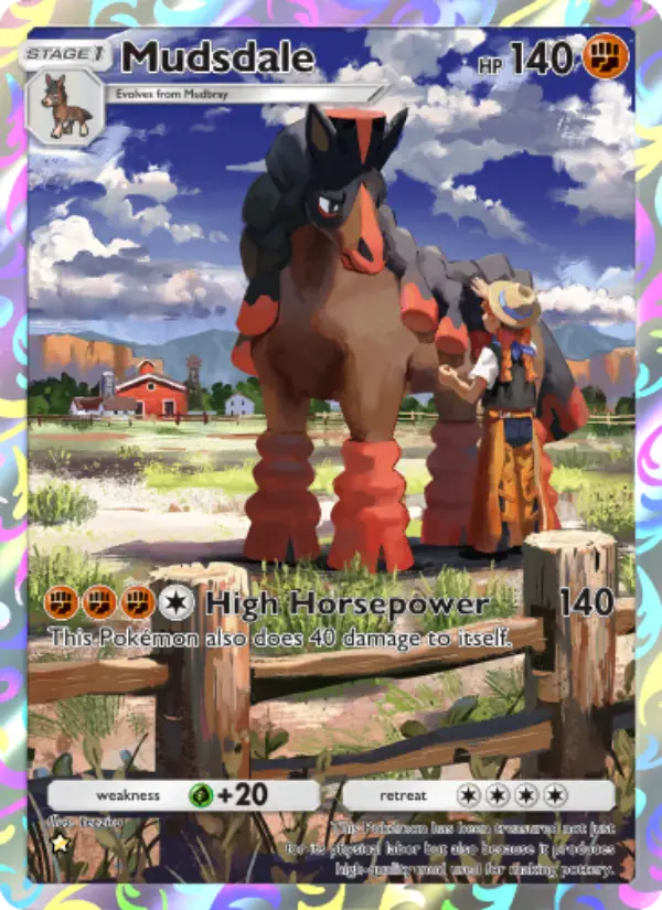Mudsdale Secret Rare rarity Celestial Guardians Pokémon card price