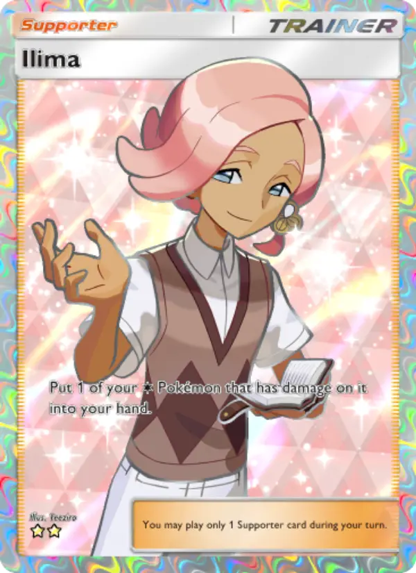 Ilima Secret Rare rarity Celestial Guardians Pokémon card price