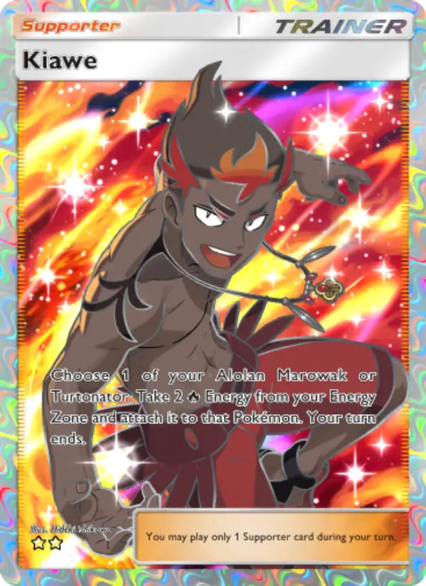 Kiawe Secret Rare rarity Celestial Guardians Pokémon card price