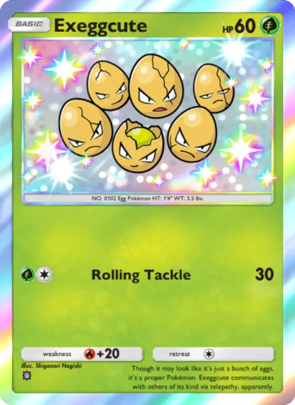 Exeggcute Secret Rare rarity Celestial Guardians Pokémon card price