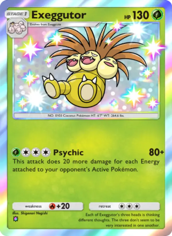 Exeggutor Secret Rare rarity Celestial Guardians Pokémon card price
