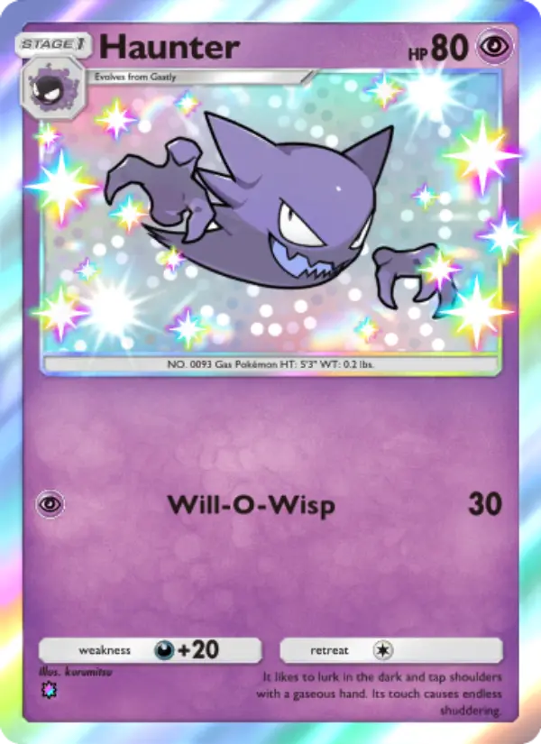 Haunter Secret Rare rarity Celestial Guardians Pokémon card price