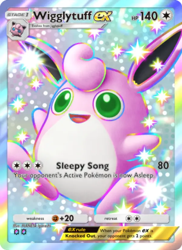 Wigglytuff ex Secret Rare rarity Celestial Guardians Pokémon card price