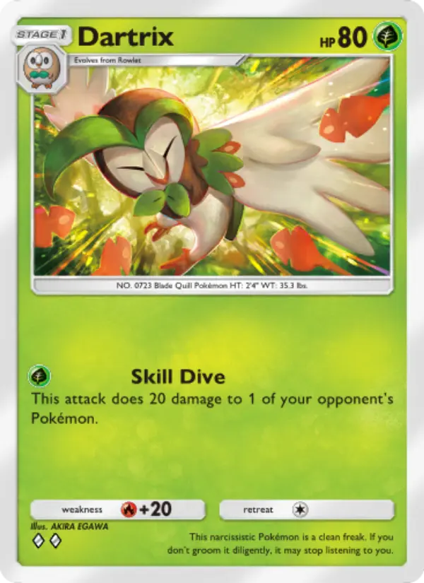 Dartrix Rare rarity Extradimensional Crisis Pokémon card price