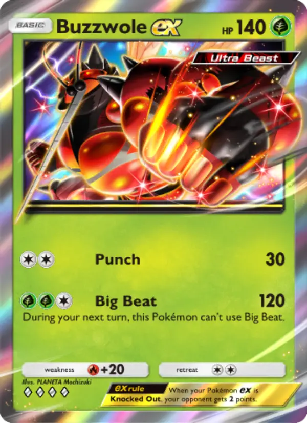 Buzzwole ex Rare rarity Extradimensional Crisis Pokémon card price