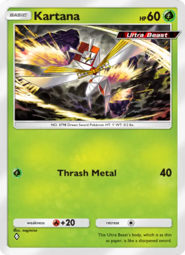 Kartana Rare rarity Extradimensional Crisis Pokémon card price