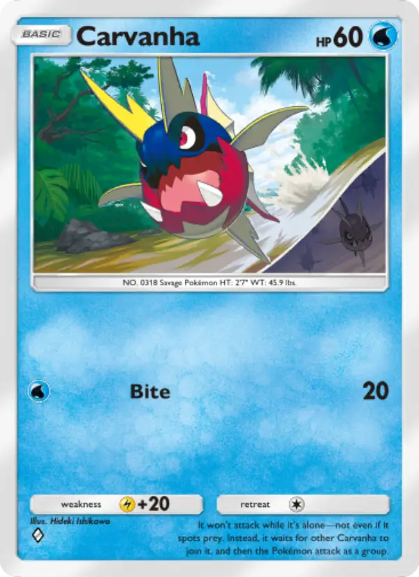 Carvanha Rare rarity Extradimensional Crisis Pokémon card price