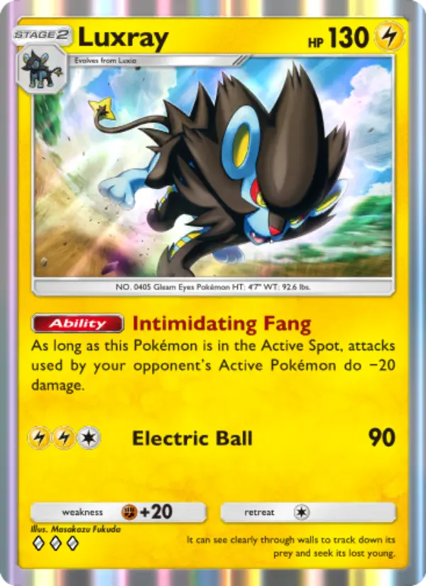 Luxray Rare rarity Extradimensional Crisis Pokémon card price