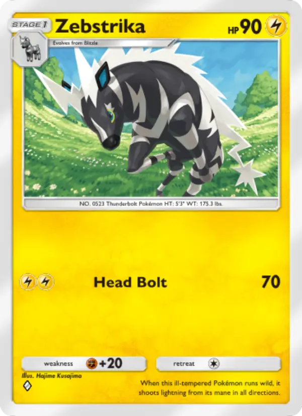 Zebstrika Rare rarity Extradimensional Crisis Pokémon card price