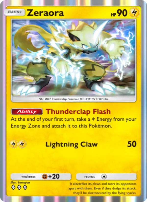 Zeraora Rare rarity Extradimensional Crisis Pokémon card price