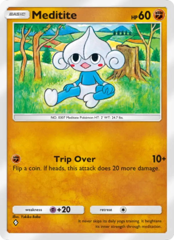 Meditite Rare rarity Extradimensional Crisis Pokémon card price