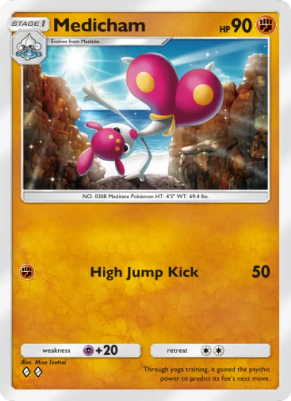 Medicham Rare rarity Extradimensional Crisis Pokémon card price