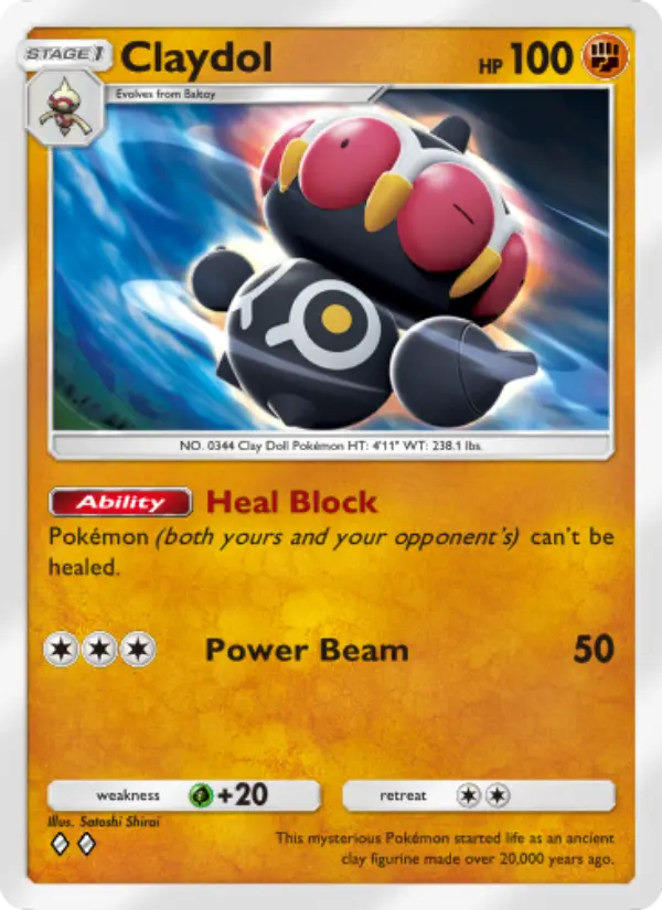 Claydol Rare rarity Extradimensional Crisis Pokémon card price