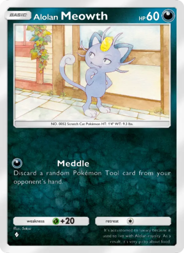 Alolan Meowth Rare rarity Extradimensional Crisis Pokémon card price