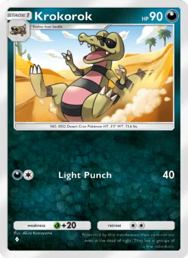 Krokorok Rare rarity Extradimensional Crisis Pokémon card price