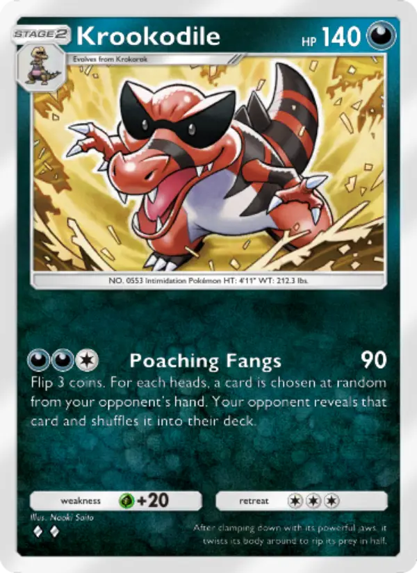 Krookodile Rare rarity Extradimensional Crisis Pokémon card price