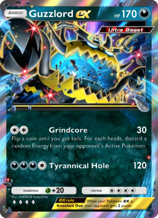 Guzzlord ex Rare rarity Extradimensional Crisis Pokémon card price