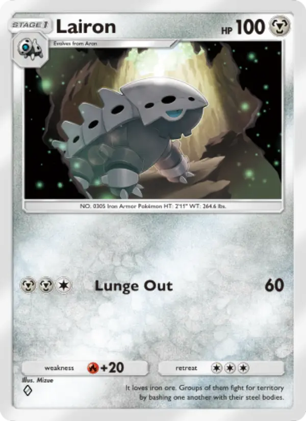 Lairon Rare rarity Extradimensional Crisis Pokémon card price