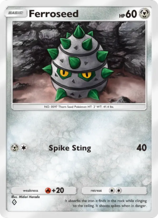 Ferroseed Rare rarity Extradimensional Crisis Pokémon card price