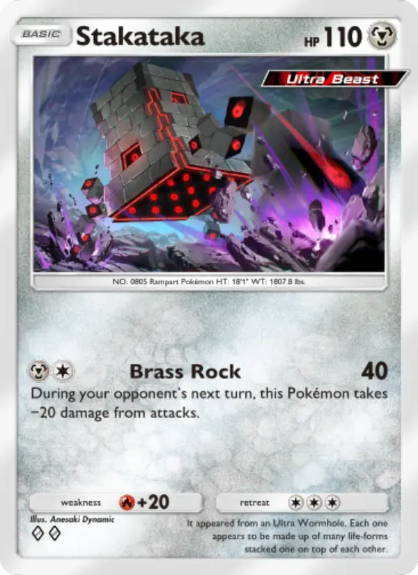Stakataka Rare rarity Extradimensional Crisis Pokémon card price