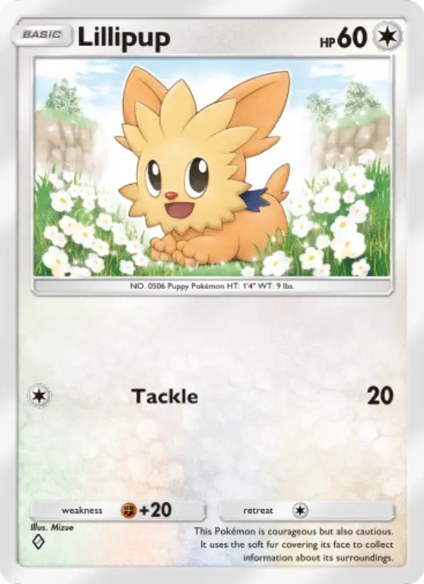 Lillipup Rare rarity Extradimensional Crisis Pokémon card price