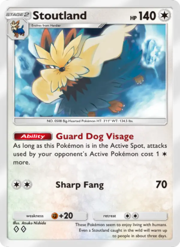 Stoutland Rare rarity Extradimensional Crisis Pokémon card price
