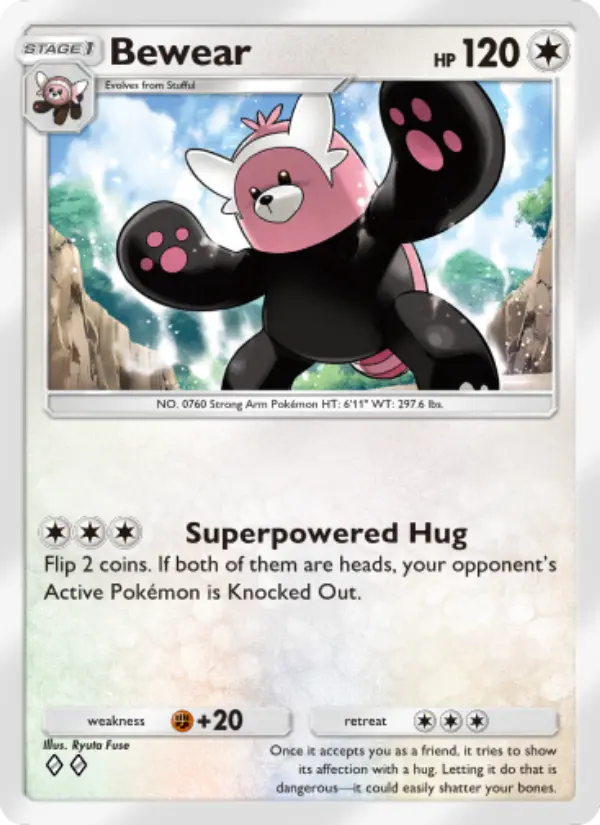 Bewear Rare rarity Extradimensional Crisis Pokémon card price