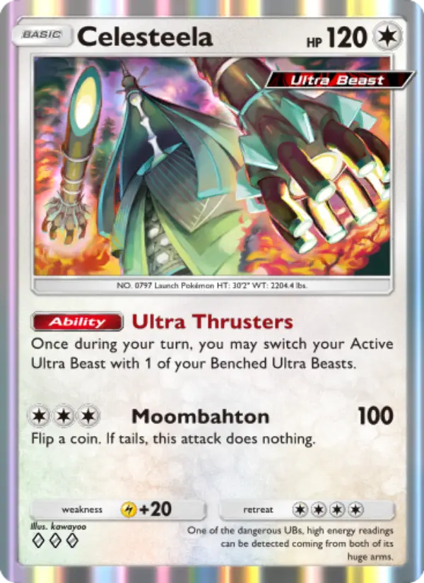 Celesteela Rare rarity Extradimensional Crisis Pokémon card price