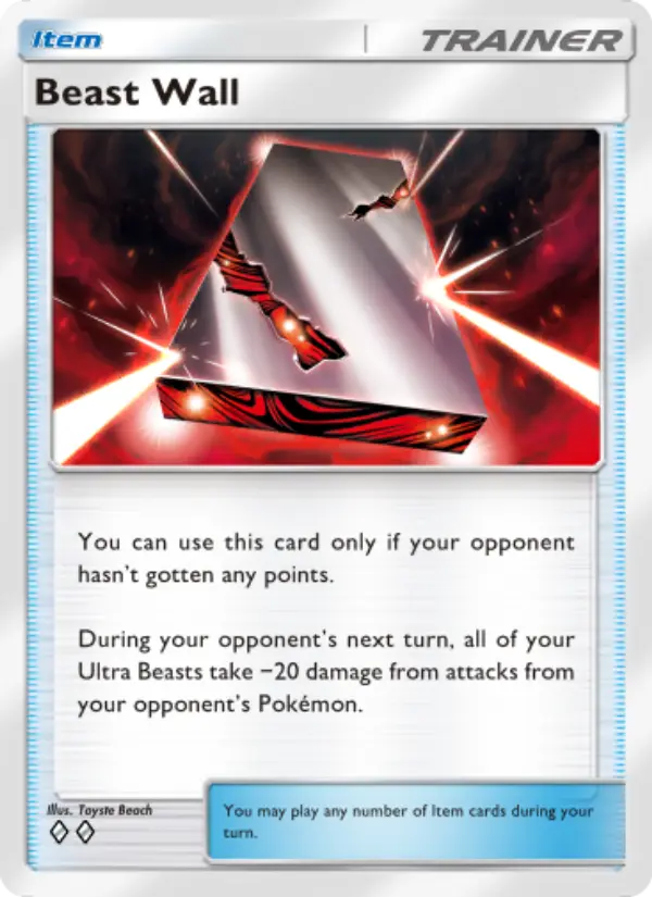 Beast Wall Rare rarity Extradimensional Crisis Pokémon card price