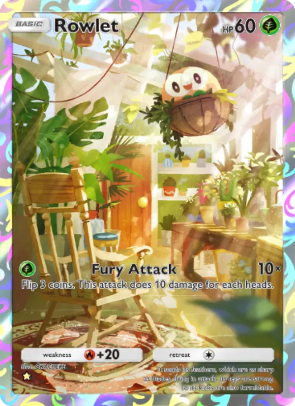 Rowlet Secret Rare rarity Extradimensional Crisis Pokémon card price