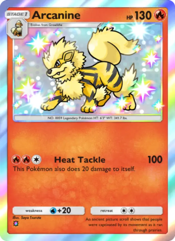 Arcanine Secret Rare rarity Extradimensional Crisis Pokémon card price