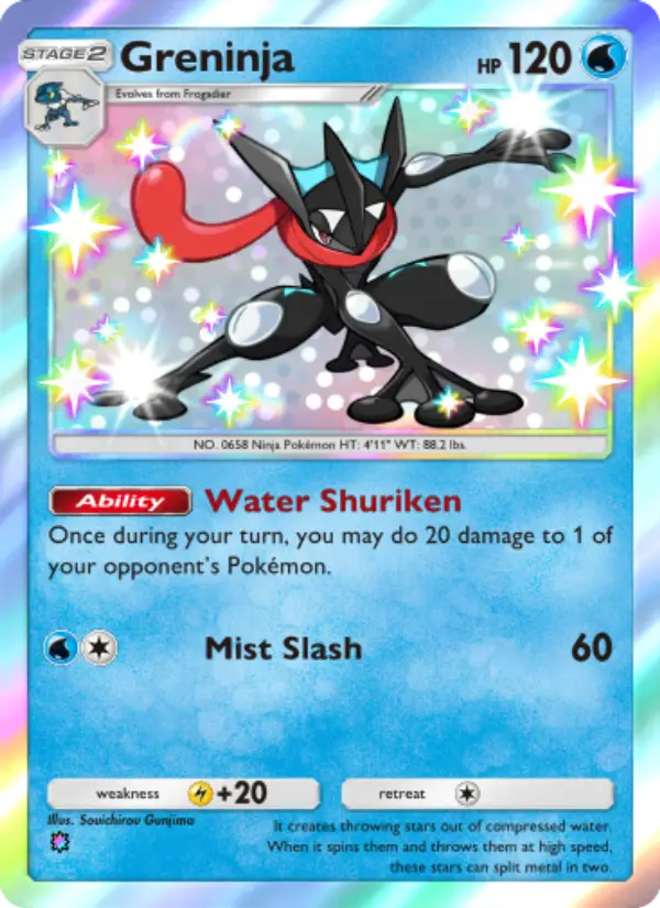 Greninja Secret Rare rarity Extradimensional Crisis Pokémon card price
