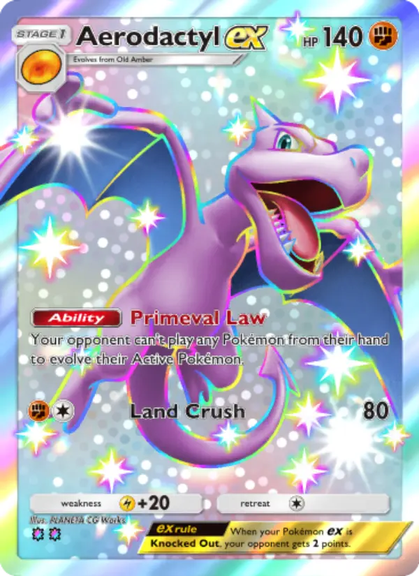 Aerodactyl ex Secret Rare rarity Extradimensional Crisis Pokémon card price