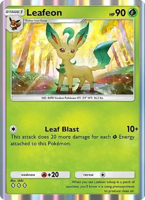 Leafeon Rare rarity Eevee Grove Pokémon card price