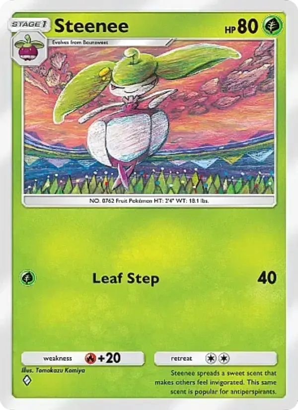 Steenee Rare rarity Eevee Grove Pokémon card price